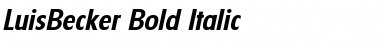LuisBecker Bold Italic Font
