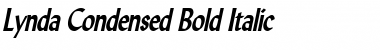 Lynda Condensed Bold Italic Font