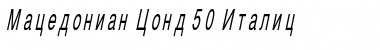 Macedonian Cond 50 Italic Font