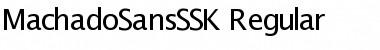 MachadoSansSSK Regular Font