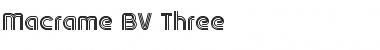 Macrame BV Three Regular Font