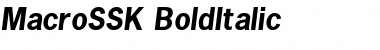 MacroSSK BoldItalic Font