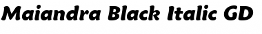 Maiandra Black Italic GD Italic Font