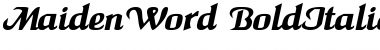 MaidenWord BoldItalic Font