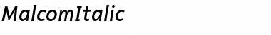 Malcom Medium Italic Font