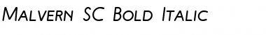 Malvern SC Bold Italic Font