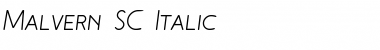 Malvern SC Italic Font