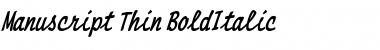 Manuscript Thin BoldItalic