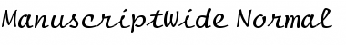 ManuscriptWide Normal Font