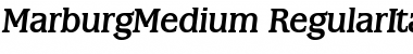 MarburgMedium RegularItalic Font
