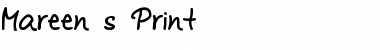 Download Mareen's Print Font Download Mareen's Print Font