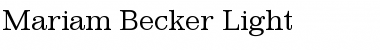 Download Mariam Becker Light Font