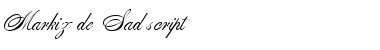 Download Markiz de Sad script Font Download Markiz de Sad script Font