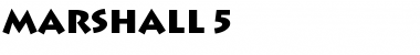 Marshall 5 Bold Font