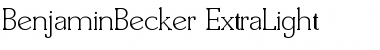 BenjaminBecker-ExtraLight Regular Font