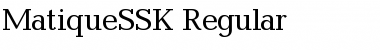 MatiqueSSK Regular Font