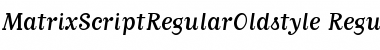 MatrixScriptRegularOldstyle Regular