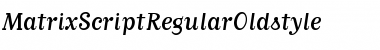 MatrixScriptRegularOldstyle Regular