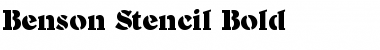 Download Benson-Stencil Font