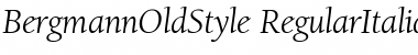 BergmannOldStyle RegularItalic Font