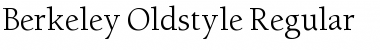 Berkeley Oldstyle Regular Font