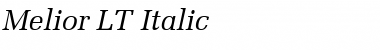 Melior LT Italic