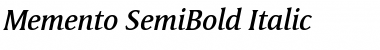 Memento SemiBold Italic