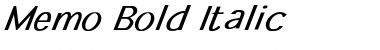 Memo Bold Italic Font