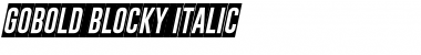 Gobold Blocky Italic Font