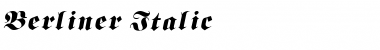 Berliner Italic Font