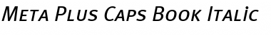 Meta Plus Caps Book Font