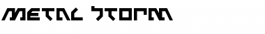Metal Storm Regular Font Metal Storm Regular Font
