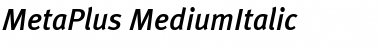 MetaPlus Medium Italic Font