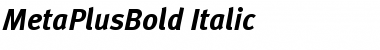 MetaPlusBold-Italic Regular Font