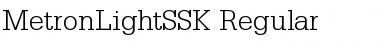 MetronLightSSK Font