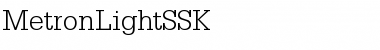 MetronLightSSK Regular Font