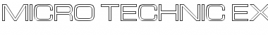 Micro Technic Extended Outline Font