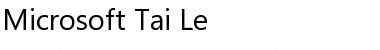 Download Microsoft Tai Le Font