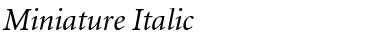 Miniature Italic Font