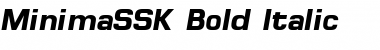 MinimaSSK Bold Italic Font