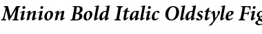 Minion BoldOsF Italic Font