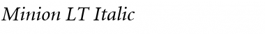 Minion LT Italic Font