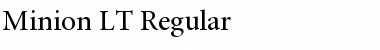 Minion LT Regular Font