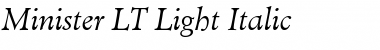 Minister LT Light Italic