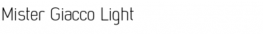 Mister Giacco Light Regular Font