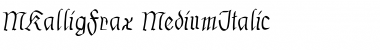 MKalligFrax Medium Italic