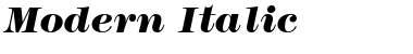 Modern Italic Font