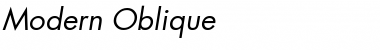 Modern Oblique Font