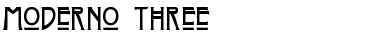 Moderno Three Regular Font