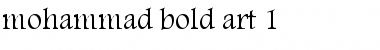 mohammad bold art 1 Font